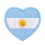 APLIQUE CORAZON DE TELA DE RASO DE 6.3 CM X2 UNIDADES en internet
