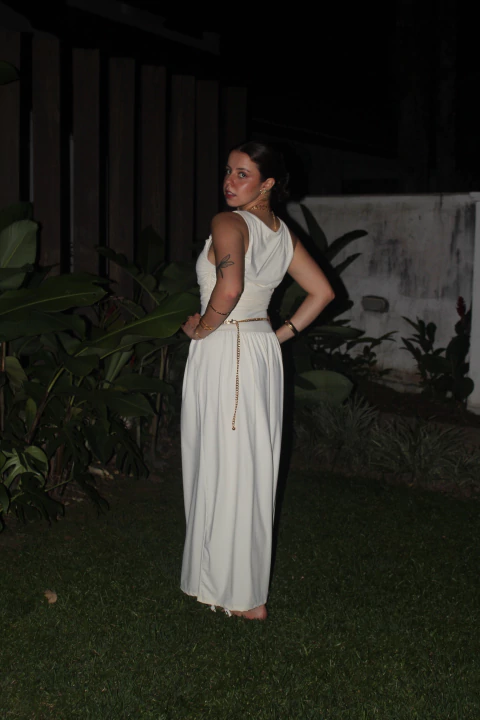 Vestido Longo Drapeado