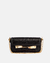 BOLSA BAGUETE DIX COURO PRETA COM METAL OURO - comprar online