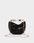 BOLSA TIRACOLO MINI EVE COURO PRETA COM METAIS OURO - comprar online