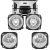 Kit 4 Farol Luz Alta e Baixa Novo Ford Cargo Panda 1317 1319 1517 2429 1519 1719 1933 2428 2429 2042 - 2012 Em Diante