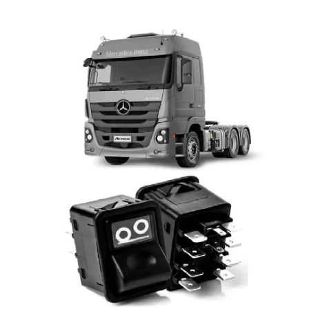 Botão Interruptor Tecla do Acionamento Suspensor 3 terceiro eixo Mbb 1620 1634 2546 1720 Axor Actros 12v - 6955450114