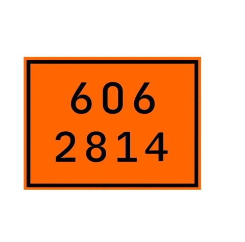 Placa Numerologia 606-2814 Para Material Infectante Carga Perigosa