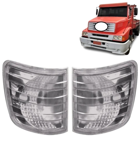 Par Lanterna Dianteiro Seta Pisca Mb 1414 1614 1618 1620 1621 1622 1632 1938 Bicudo Hpn Com Vigia Cristal Lisa Esportiva