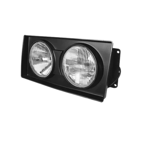 Farol Dianteiro Duplo H1 Moldura Preta Compativel Caminhão Volkswagen Titan Worker - Modelo 2003 em diante