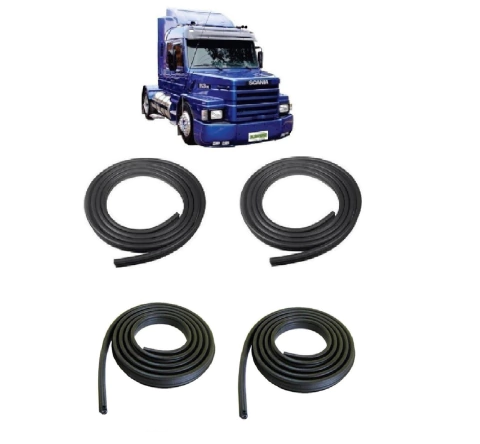 Jogo Borracha Porta Scania T/r 112/142/113 Interna / Externa