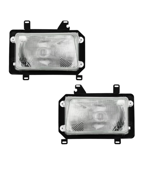 Par Farol H4 Dianteiro Volkswagen Worker 7-110 8-120 8-150 9-150 8120 8150 9150 - Ano de 2000 até 2012 - Lente de Vidro