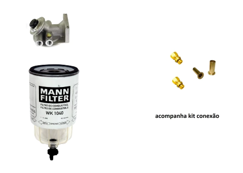 Kit Adaptação Cabeçote Filtro Racor Diesel Combustível Com Conexão Wk1040