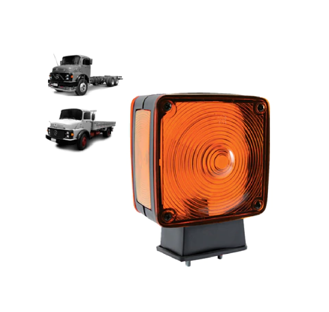 Lanterna Seta Pisca Dianteira Mb 1113 1313 1513 1524 2213 Amarela Base Reta