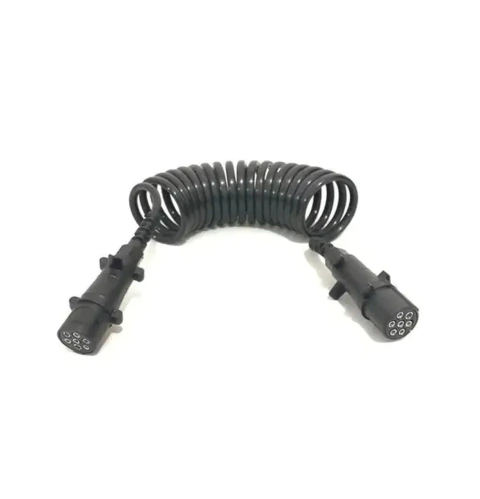 Chicote Espiral Elétrico Com Tomadas Cavalo Carreta 6,5 Metros 7 Fio - Caminhão Scania Volvo Mercedes