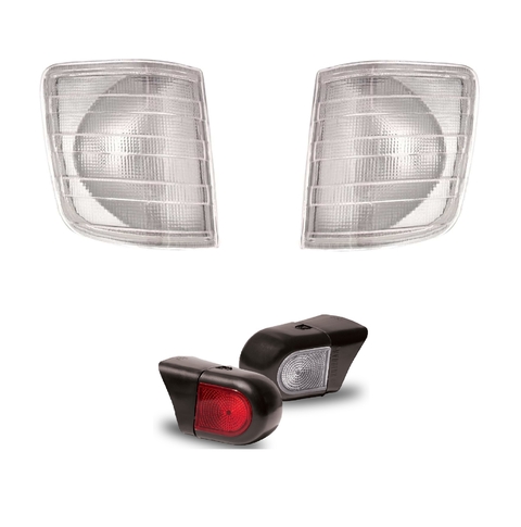 Kit Lanterna Seta Pisca Dianteira + Delimitadora Teto Cabine Mb Benz 1418 1214 1218 1620 1630 1632 1634 1935 1938 Bicudo
