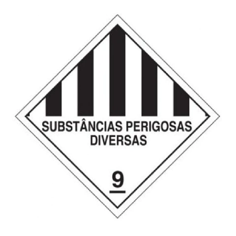 Placa Simbologia Segurança Substancias Perigosas Diversas 9 Pvc