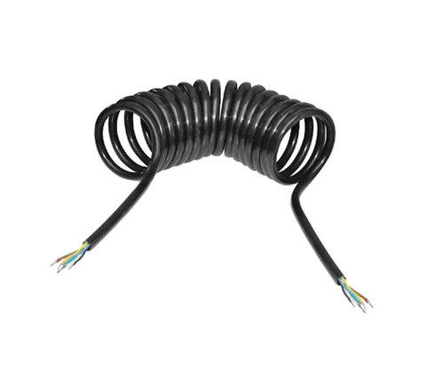 Chicote Espiral Elétrico Cavalo Carreta de 5,5 Metros com 7 Fios Sem Tomadas - Caminhão Scania Volvo Mercedes