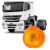 Lanterna Lateral Paralama Estribo Cabine Caminhão Mercedes Benz 1938s 1944s Axor 1933 2533 2831 Sem Soquete Âmbar - loja online