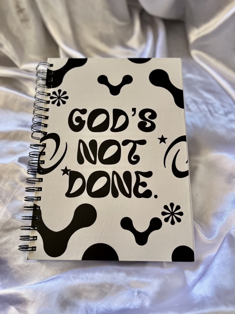 Caderno com frase