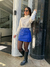 Saia Short de Couro Marina - Pistache