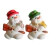 Aplique de Natal em Biscuit - Boneco de Neve com vassoura