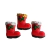 Aplique de Natal em Biscuit - Bota Papai Noel