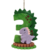 Vela Topo de Bolo - Dinossauro - T-Rex - Dalara | Velas de Aniversário e Apliques | Artesanato em biscuit