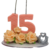 Vela Topo de Bolo - 15 anos - Dalara | Velas de Aniversário e Apliques | Artesanato em biscuit