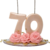 Vela Topo de Bolo 70 anos + - Dalara | Velas de Aniversário e Apliques | Artesanato em biscuit