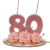Vela Topo de Bolo 80 anos + - Dalara | Velas de Aniversário e Apliques | Artesanato em biscuit