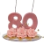 Vela Topo de Bolo 80 anos + - Dalara | Velas de Aniversário e Apliques | Artesanato em biscuit