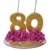 Imagem do Vela Topo de Bolo 80 anos +