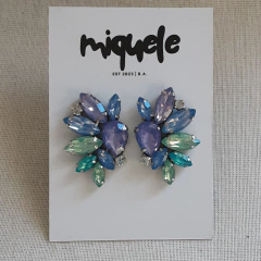 Aros Jazmín Celeste y Lila pastel - comprar online