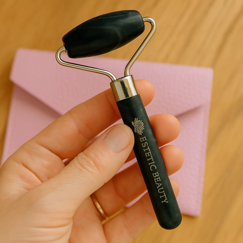 Roller individual negro marmolado