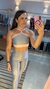 Conjunto de Legging - Prata com Rosa - Top Carla Bicolor - Alta Compressão - comprar online