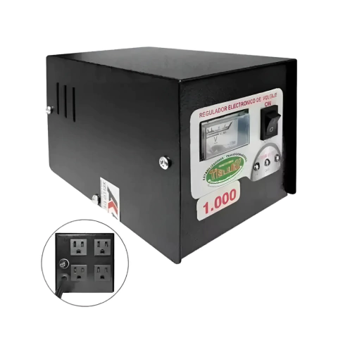 Estabilizador regulador electrónico 4 salidas de voltaje 1000w 110v - comprar online