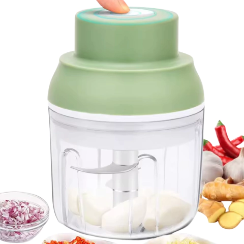 Mini Picador Eléctrico Recargable USB – 100 ml / 45 W – Cortador de Ajo, Cebolla y Verduras – Código KB010 - comprar online