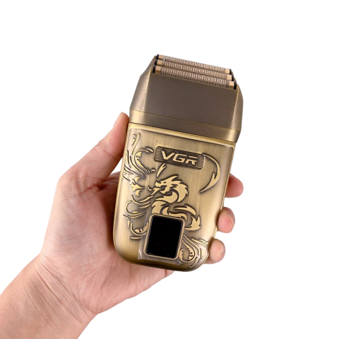 Afeitadora Eléctrica VGR V349, Recargable USB con Láminas Triples de Titanio Hipoalergénicas, Pantalla LED y Batería de 2×600 mAh - comprar online