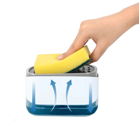 Dispensador de Jabón Líquido ZH-500 con Esponja, Dosificador de Cocina Práctico - comprar online