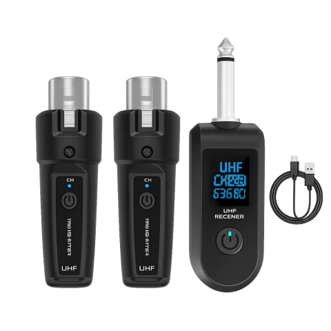 Sistema Inalámbrico UHF Profesional para Micrófono – Transmisor y Receptor Plug 1/4 - comprar online