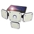 Lámpara solar led de 4 reflectores, sensor de movimiento y control