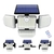 Lámpara solar led de 4 reflectores, sensor de movimiento y control - Kumar.com.co