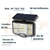 Lámpara solar 96 led con sensor de movimiento JD-2096