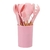 Set de utensilios 12 piezas grises para cocina con mango de madera - Kumar.com.co