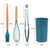 Set de utensilios 12 piezas azules oscuro para cocina con mango de madera - Azul oscuro en internet