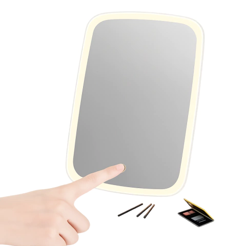 Espejo LED XR-8809 con Luz Cálida y Fría – Recargable por USB - comprar online