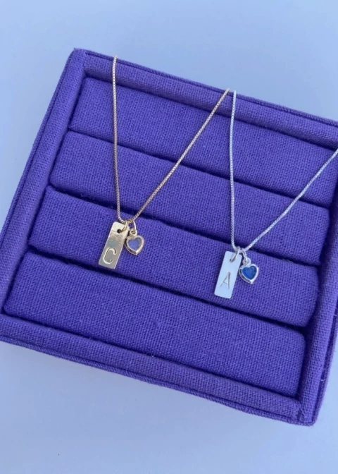 Colar personalizado plaquinha P - comprar online