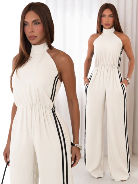 Macacão Feminino Alfaiataria Divina Gata Longo Pantalona Elegante 9907 - comprar online