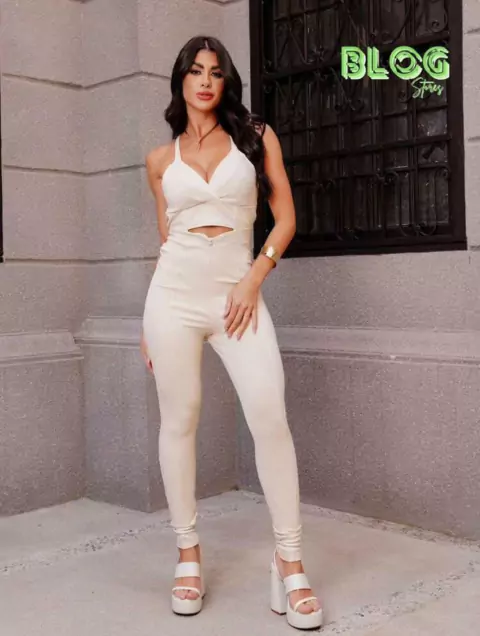 Macacão longo feminino skinnt cut out 9499 - comprar online