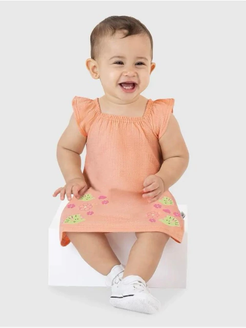 Vestido Menina Em Malha Texturizada Malwee Kids