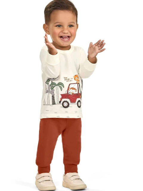 Conjunto Bebê Menino Camiseta Estampada Elian