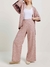 Calça Feminina Pantalona Estampada Cintura Alta Em Viscolinho Hering