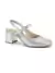 Slingback Salto Bloco Prata Ramarim 2417131