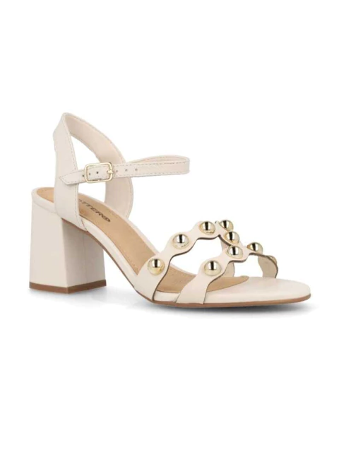 Sandália Couro Burnish Off White 373704